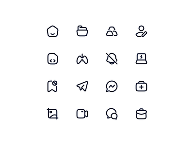 Hugeicons Pro | The largest icon library aid kit bookmark block briefcase chatting file game home icon iconlibrary iconpack icons iconset image crop laptop messenger notification off stroke telegram user edit video
