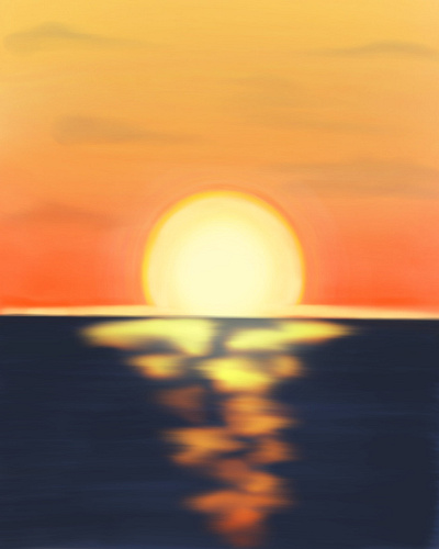 Ocean Sunset autodesk design graphic design illustration nature sketchbook sunset