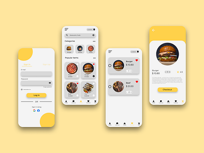 Food App Design 2d 3d app app design app ui app ux dailyui design graphic design marufgrafx ui ui design user experience user interface ux ux design website website design