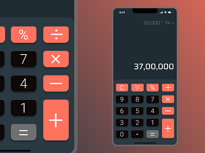 #dailyui challenge 4 of 30_Calculator aestheticdesign art calculator creativity dailyui design mobileapplication ui uiux design ux webdesign