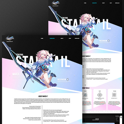 STAR RAIL WEBSITE DESIGN animation app art branding design flat graphic design icon illustration illustrator logo logo design minimal mobile typography ui ux vector web website