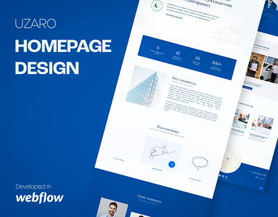 Uzaro design landing page ui