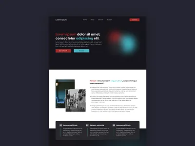 Dark-Themed Business Website — Hero, Features & CTA elegant ui
