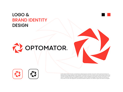 Optomator Logo & Brand identity Design abstract animation brand identity brand mark branding graphic design letermark logo logo mark minimal typography