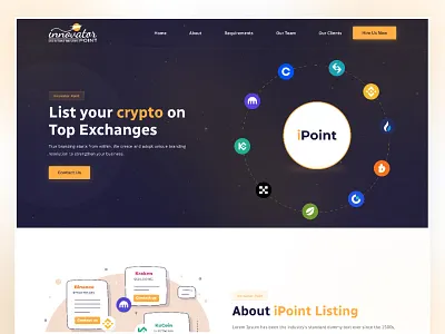 List Your Crypto Platform binance blockchain branding cold wallet company concept crypto trading crypto wallet crypto website design cryptocurrency website design decentralized finance design ethereum investment landing page ui ui visual design ukraine ux web design