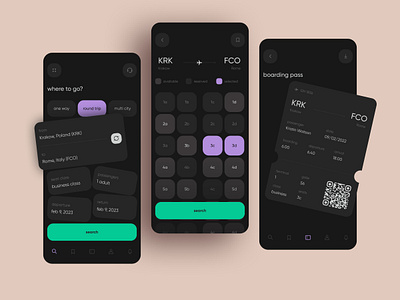 Airline booking application app booking design tickets ui ux