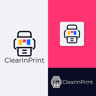 Logo Project For ClearInPrint 3d animation brand branding design flat graphic design illustration illustrator logo minimal motion graphics ui vector