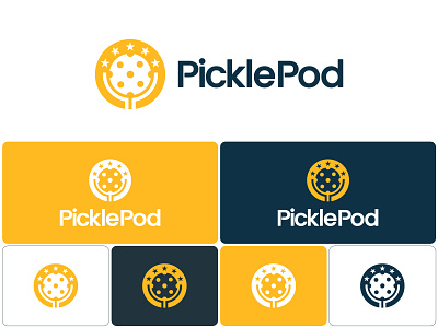 PicklePod ball ball logo brand branding broadcast idenitty logo microphone minimal logo modern logo pickleball pickleball logo podcast podcast logo show simple logo sport sport podcast star timeless logo