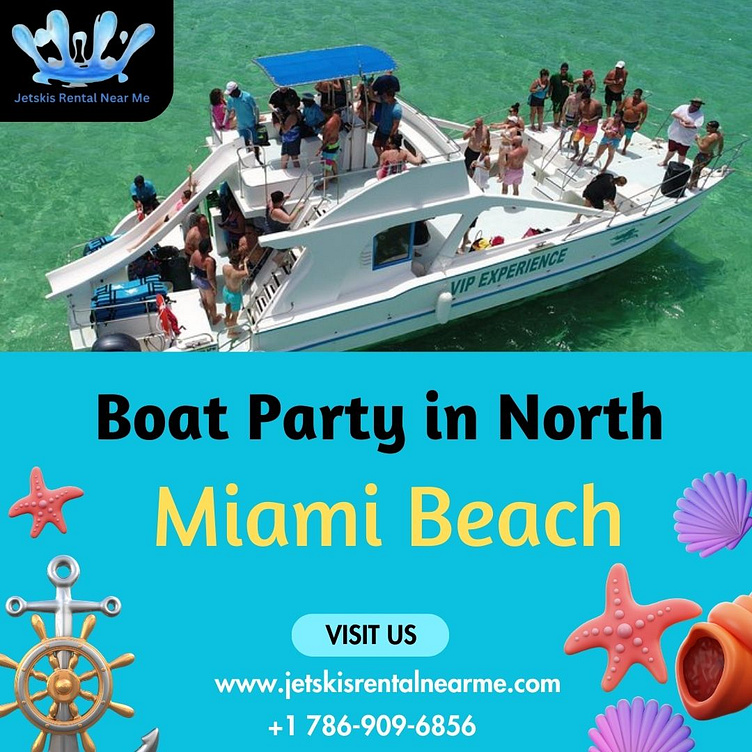 Enjoy Beach Boat Party in North Miami, FL by Jet Skis Rental on Dribbble