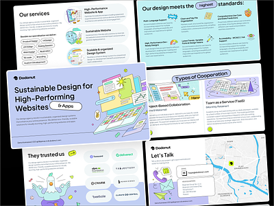 Dodonut Sales Deck - Neobrutalism brand identity branding clean flat design illustration neobrutalism pitch deck power point presentation sales deck sales presentation ui