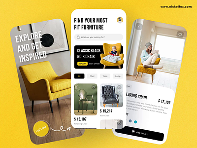 Home Furniture E-Commerce App 3d animation app branding dashboard design ecommerce furniture home homedecor homefurniture interiordesign ios mobiledesign motion graphics productdesign style ui uiux ux