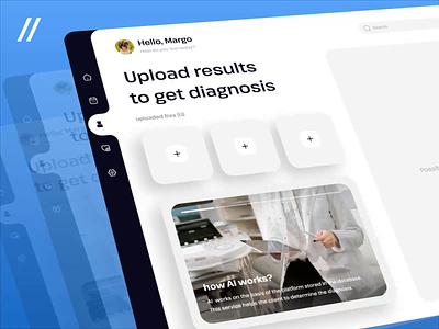 AI Based Healthcare App (Desktop) ai app conditions design desktop diagnosis doctor faq hospital medical mobile online panel purrweb ui ux