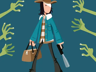 THE WALKING DEAD flatdesign illustration thewalkingdead tvshow vector walkingdead zombie