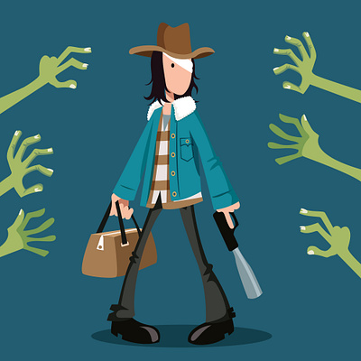 THE WALKING DEAD flatdesign illustration thewalkingdead tvshow vector walkingdead zombie