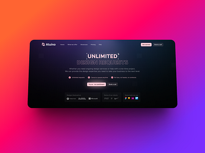 Hero concept with grid and gradients app design hero landing page product design