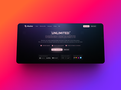 Hero concept with grid and gradients app design hero landing page product design