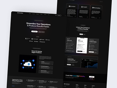 Sentinel - SaaS Landing Page 3d agency app branding company design graphic design illustration landing page logo minimalist saas saas landing page saas website tech ui ui design ux design web development website design
