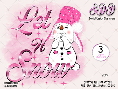 Pink Snowman, Let is snow christmas let is snow merry christams pink pink snowman snowman