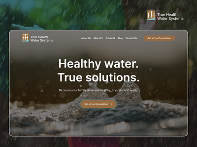 True Health Water Systems animation design professional responsive design upqode webdesign wordpress wordpress design wordpress development