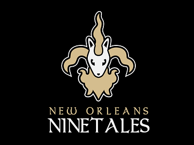 NEW ORLEANS NINETALES LOGO branding design graphic design logo
