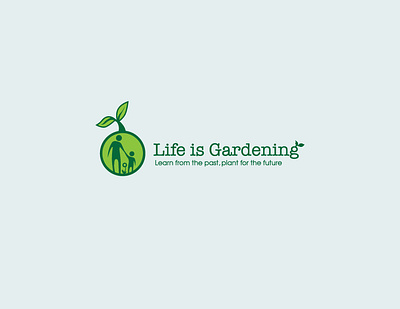 Life is Gardening Logo adobe branding digital art education font gardening graphic design green illustration illustrator logo type vector art