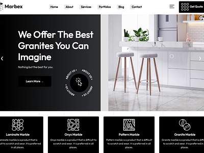 Marble/ Granite Business design graphic design ui ux website wordpress