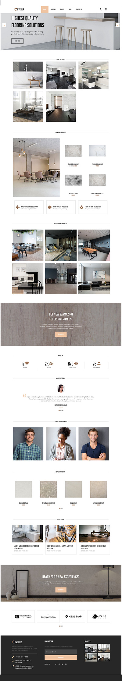 Flooring Business design graphic design ui ux website wordpress