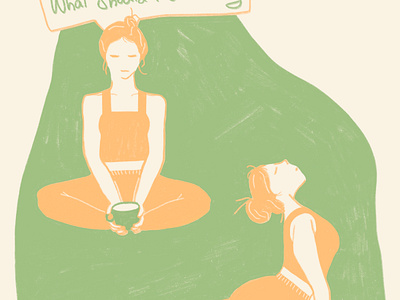 yoga time design digital digitaldrawing drawing graphic design illustration meditation teetime yoga