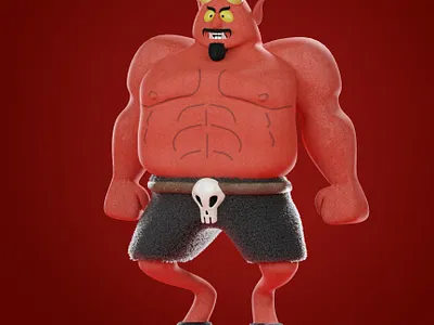 Satan South Park Character 3d blender character collection design fanart figure illustration lowpoly modeling render satan south park