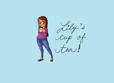 Lily's Cup of Tea adobe photoshop design digital art drawing illustration printing