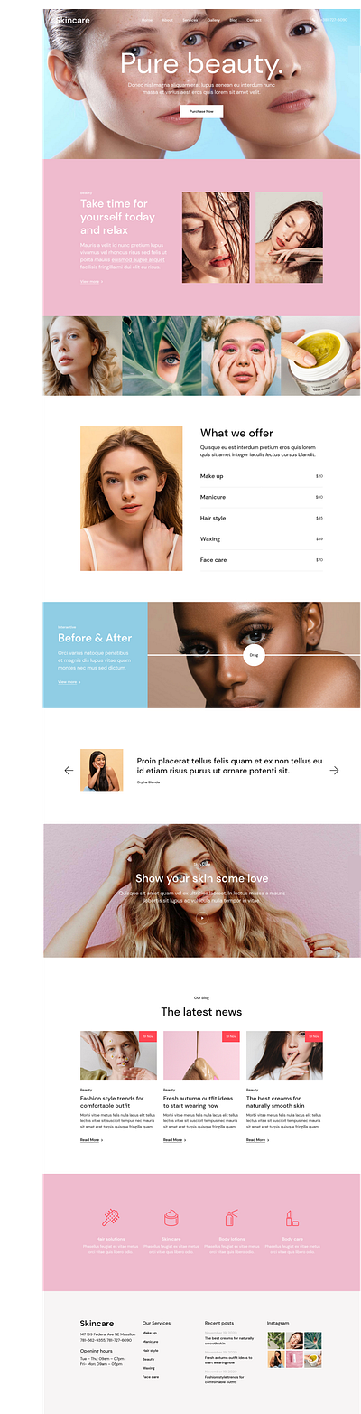 Salon/ Spa Website design graphic design ui ux website wordpress