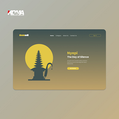 WEBSITE UIUX DESIGN - WEB SEMADI NYEPI DAY app branding darkmode design designthinking homescreen interaction design minimalist design typography ui user experience user interface ux web design wireframing