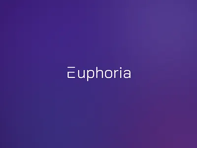 Euphoria logotype branding design graphic design illustration logo typography vector