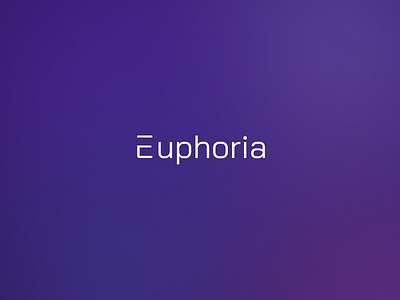 Euphoria logotype branding design graphic design illustration logo typography vector