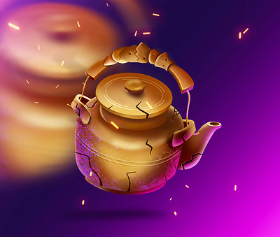 Magic kettle | Game asset artwork
