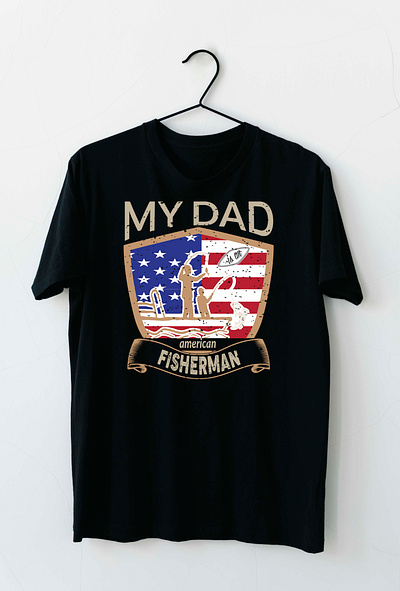 My dad is an american fisherman. design graphic design illustration typography vector