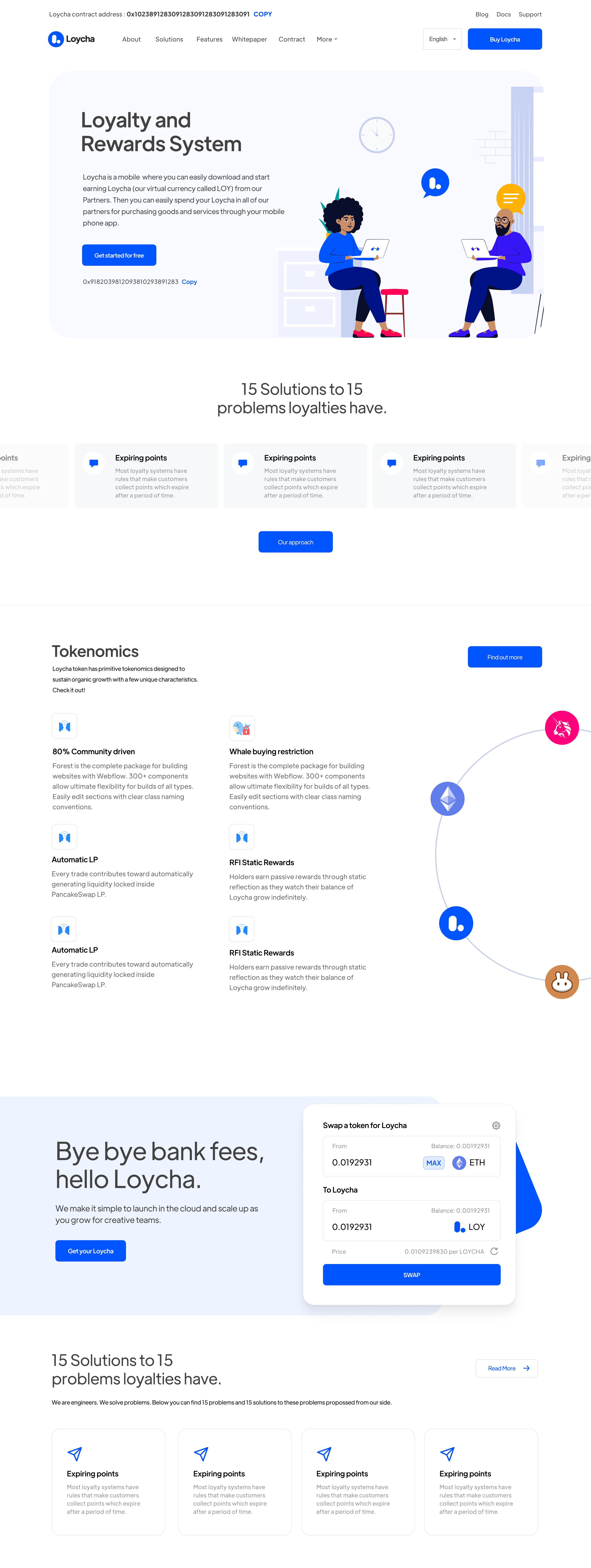 Loycha - Loyalty and Rewards Cryptocurrency binance crypto design ethereum loycha outsource ui web design
