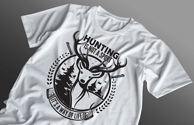 Hunting is not a sport it's way of life. app design graphic design illustration logo vector