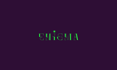Enigma Logo brand clean design enigma font icon identity letter logo mark mystery star symbol type typeface wordmark