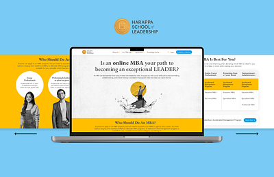 Harappa School of Leadership - Online MBA Website 3d animation app app design branding design edtech website figma illustration logo mba website product design ui ui design ui ux ux ux design