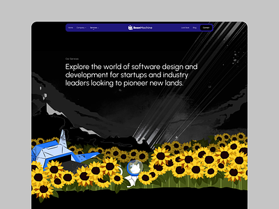 BeanMachine - Services animation cats flowers hero image illustration motion services space ui ukraine uxui web website