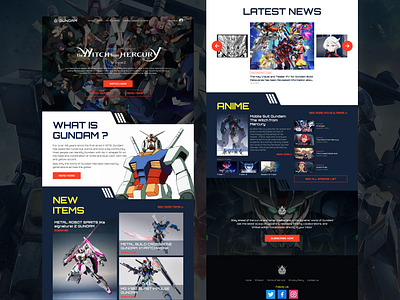 Gundam Website Design gundam gundam web ui ui design uidesign uiux web web design