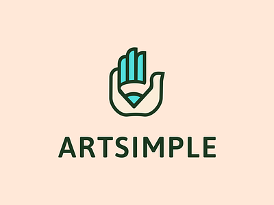 ARTSIMPLE art bird branding design graphicdesign hand icon logo logodesign logomark logotype pen pencil ship