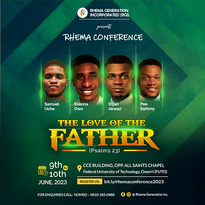 Rhema Conference Flyer graphic design