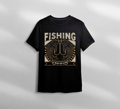 Fishing a way of life design graphic design logo typography vector