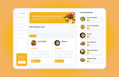 Recipe Listing Website graphic design ui uiux ux web