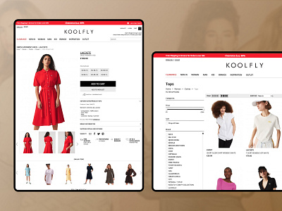 Koolfly - Fashion Shopping Website Product Page Design apparels design clean design clothing web design ecommerce design ecommerce web concepts fashion web ui figma ui minimal design shopping web design shopping website uiux design