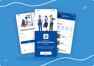 Home Services Providing Application design earn money employe graphic design illustration job services uiux worker
