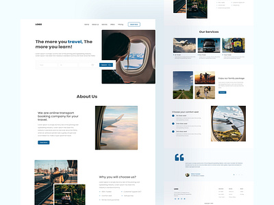 Travel tickets booking landing page animation branding colorful design travel ui ux