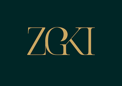ZGKI - logo for a notary branding lettering letters logo logotype vector